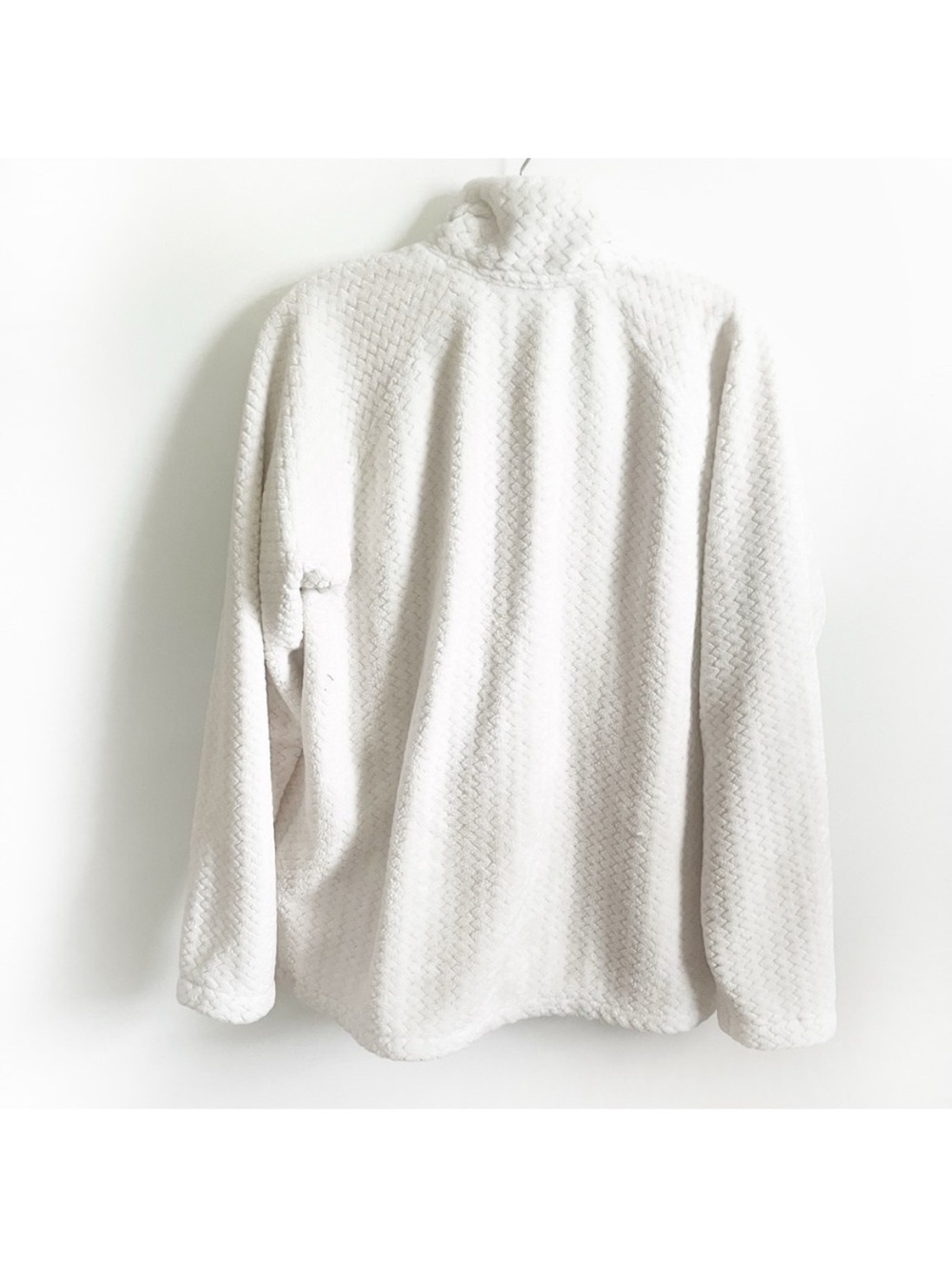 Columbia Pire Side Sherpa white 1/4 zip pullover fleece pockets soft - Picture 9 of 9